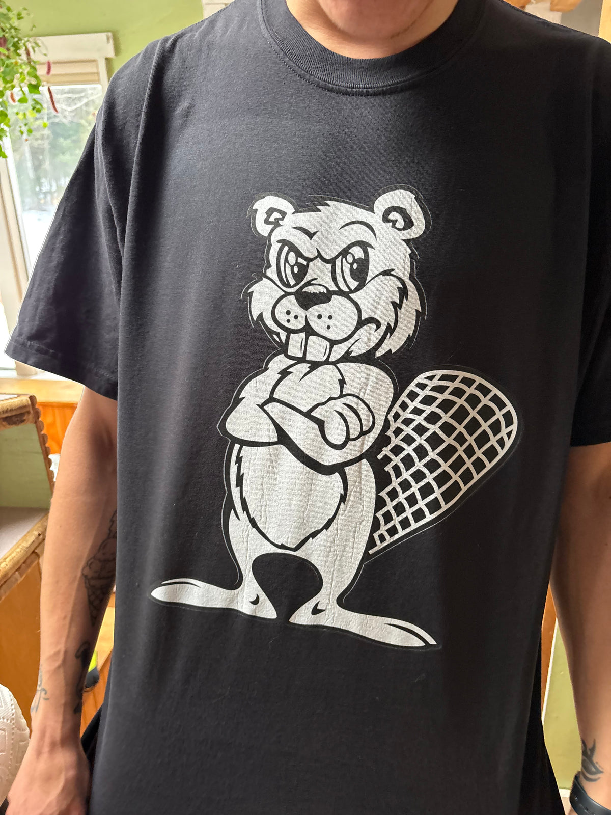 Angry Beaver Black Comfort Colors Tee