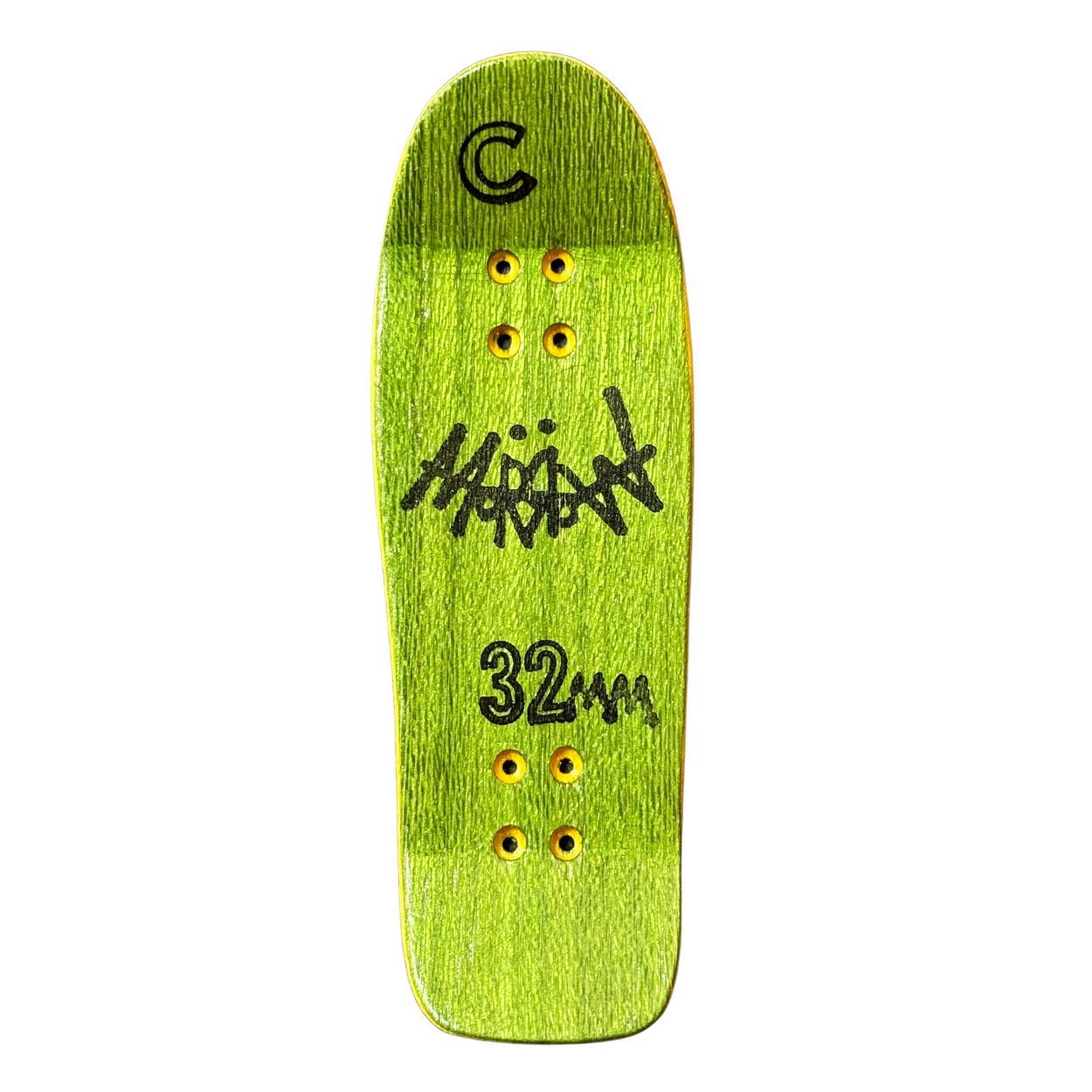 32mm Cracked Green/Yellow Split