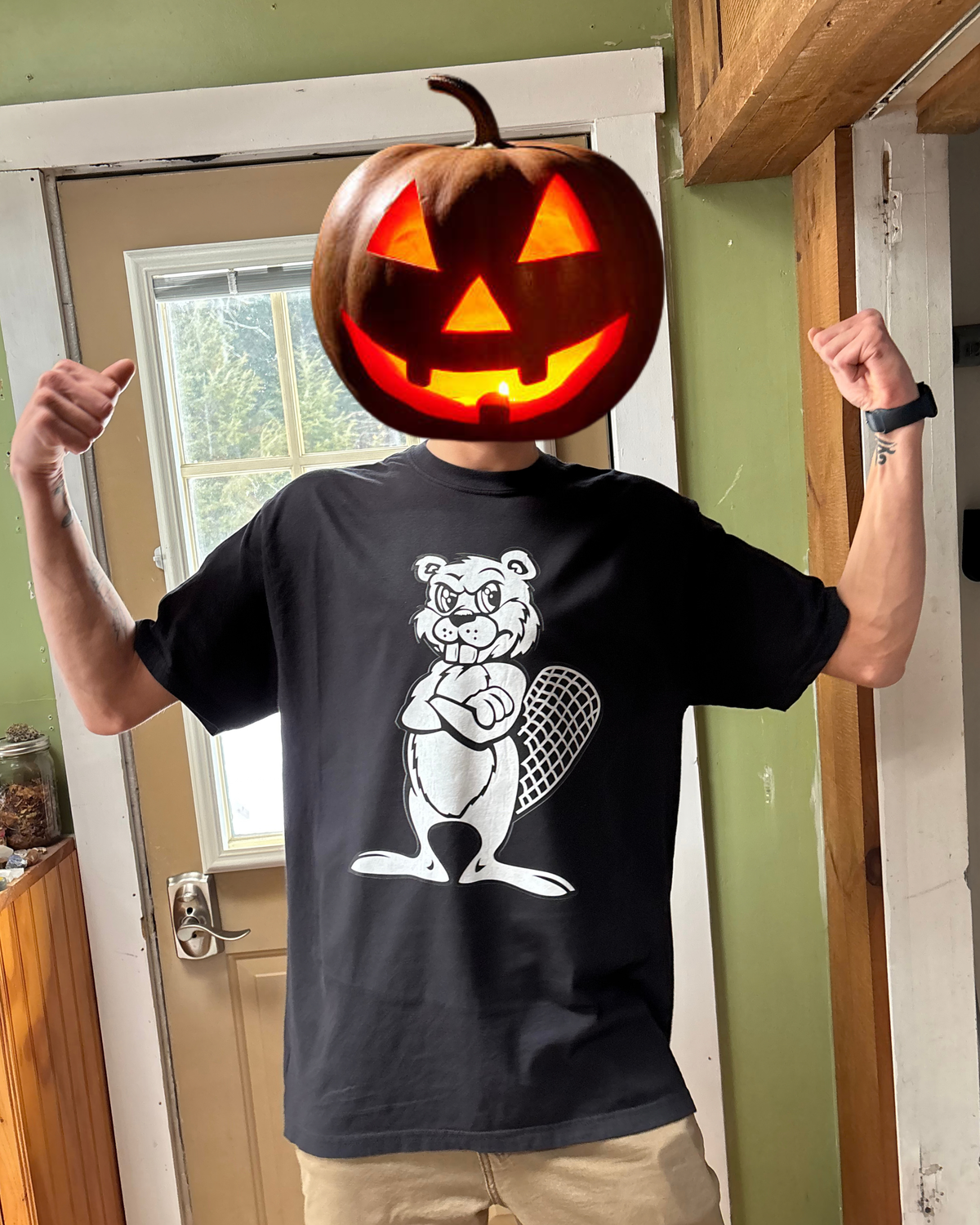 Angry Beaver Black Comfort Colors Tee
