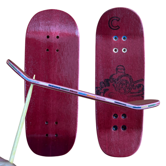 32.5mm Blood Red Internal Rainbow Split Deck Cracked Mold